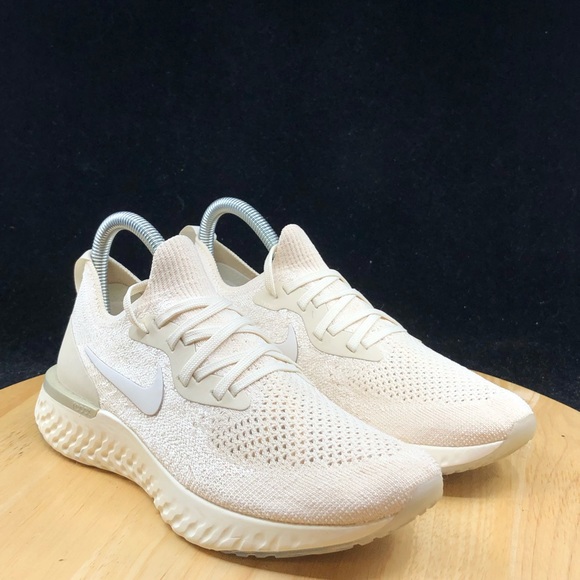 Nike Women's Epic React Flyknit Running Shoes Beige AQ0070-201 Size 6.5 US - Picture 4 of 10